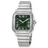 Buy Cartier Santos De Silver Green Dial Swiss Automatic Watch