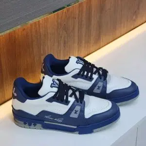 Buy Louis Vuitton Trainer Sneakers in Blue in dubai