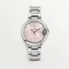 Cartier Ballon Bleu Pink Dial Stainless Steel Watches | Master Copy Watches