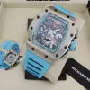 Richard Mille RM011 Blue Ceramic Casin Blue Rubber Strap