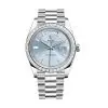 Rolex Day Date Platinum 228396TBR Ice Blue Baguette Replica