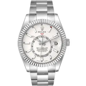Rolex Sky Dweller White 42mm Dial Steel Mens Watch