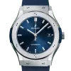 Shop Hublot Classic Fusion 45mm Titanium Blue dial