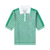 CASABLANCA Lurex Jacquard Polo Shirt
