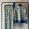 GUCCI Horsebit-Print Silk Co-Ord Set