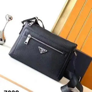 Prada Black Leather Clutch Bag