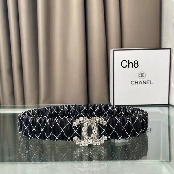 Calfskin Crystal CC Belt 75 30 - Dubai Fashion LUX