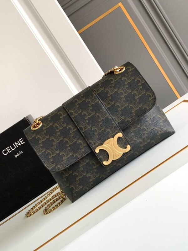 Design Medium Victoire Bag in Black Calfskin - Dubai Fashion LUX