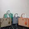 1BA356 Large Symbole Jacquard Fabric Handbag - Dubai Fashion LUX