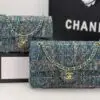 Chanel Blue Mini Classic Rectangular Tweed Flap Bag