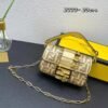 bag in gold colored perforated leather - Dubai Fashion LUX