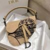 Beige Jute Canvas Embroidered bag - Dubai Fashion LUX