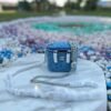 Design Denim Quilted Mini Pearl Crush Vanity Case With Chain - Dubai Fashion LUX