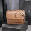 Design Lambskin Matelasse Monogram Medium Niki Chain Satchel Dark Beige - Dubai Fashion LUX