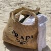 Prada Raffia Tote Bag
