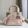 Design MEDIUM LADY D-LITE BAG Latte Multicolor D-Constellation Embroidery - Dubai Fashion LUX