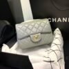 Design Mint Green Quilted Leather Mini Square Classic Flap Bag - Dubai Fashion LUX