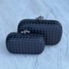 Design Nappa Intrecciato Chain Knot Clutch Steel - Dubai Fashion LUX
