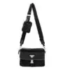 Design Re-Nylon Saffiano Shoulder Bag Black - Dubai Fashion LUX