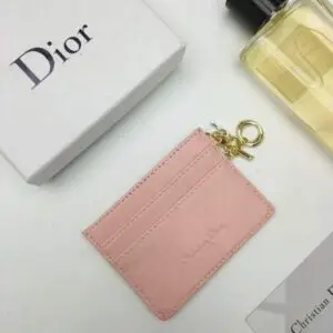 Design Saddle Card Holder Black Grained Calfskin - Dubai Fashion LUX