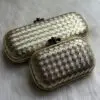 Design Satin Intreccio Impero Ayers Knot Clutch Ardoise - Dubai Fashion LUX