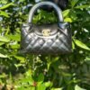 Design Shiny Aged Calfskin Quilted Nano Kelly Shopper Coral - Dubai Fashion LUX
