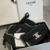 Design Shiny Calfskin Triomphe Chain Shoulder Bag Black - Dubai Fashion LUX