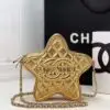 Design Star Bag Metallic Gold Lambskin - Dubai Fashion LUX