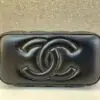 Design Top Handle Quilted Mini Vanity Rectangular Black Lambskin - Dubai Fashion LUX
