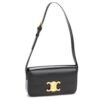 Design Triomphe Leather Shoulder Bag Black - Dubai Fashion LUX