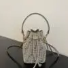 Dove gray tapestry fabric mini-bag - Dubai Fashion LUX