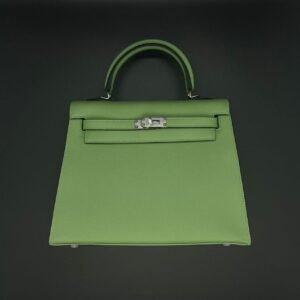 Kelly Sellier 25 Vert Criquet Epsom Gold Hardware