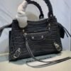 Neo Classic Mini Top Handle Bag in Shiny Crocodile Embossed Calfskin - Dubai Fashion LUX