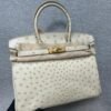 Ostrich Birkin 30 Parchment - Dubai Fashion LUX