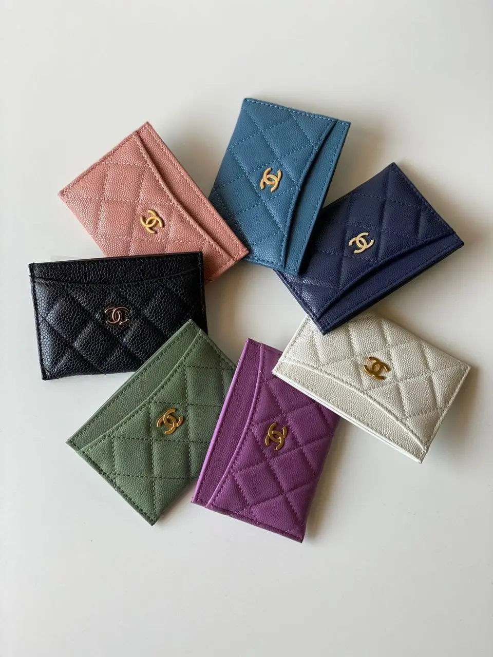 Chanel New CC Pale Caviar Card Holder Chanel New CC Pale Caviar Card Holder